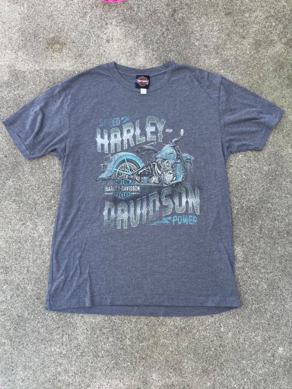 Vintage 90s Harley-Davidson Tee Shirt Gray Soft Worn in Mens M L Grunge Faded